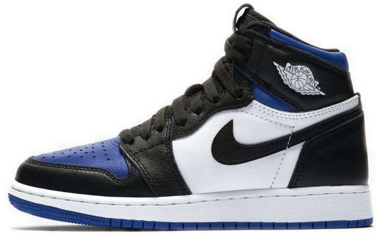 

Кеды унисекс Jordan Jordan Retro High OG White Royal GS разноцветные 38.5 EU, Разноцветный, Jordan Retro High OG White Royal GS