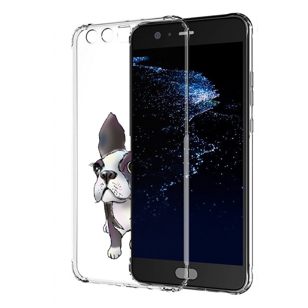 

Чехол бампер MyPads Бульдожка для Huawei P10 Plus противоударный, Прозрачный, Tocco