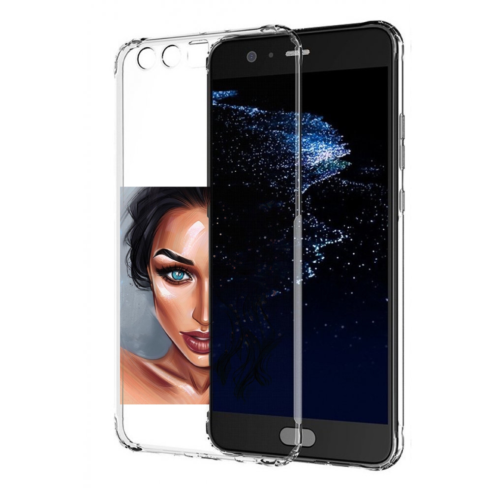 Чехол бампер MyPads Брюнетка для Huawei P10 Plus противоударный