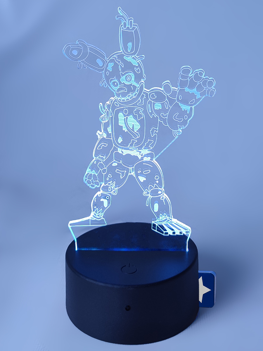 3D ночник StarFriend аниматроник ФНАФ Джек О Бонни Пять ночей у Фредди 7 цветов usb 22 см 1599₽