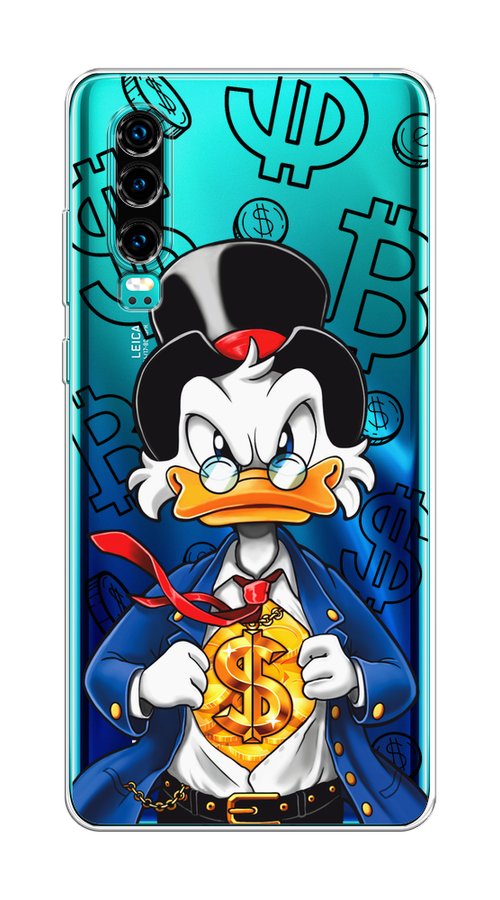

Чехол на Huawei P30 "Scrooge Goldman", Черный;белый;синий, 68550-1