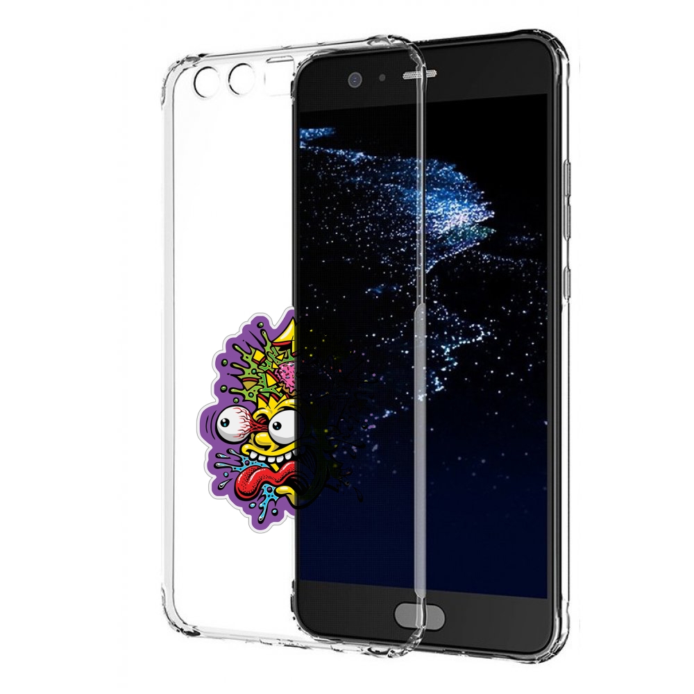 

Чехол бампер MyPads Барт-Симпсон для Huawei P10 Plus противоударный, Прозрачный, Tocco