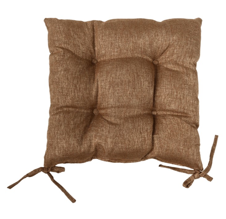 Подушка-сидушка Melissa для стула 40 x 40 см серо-бежевая