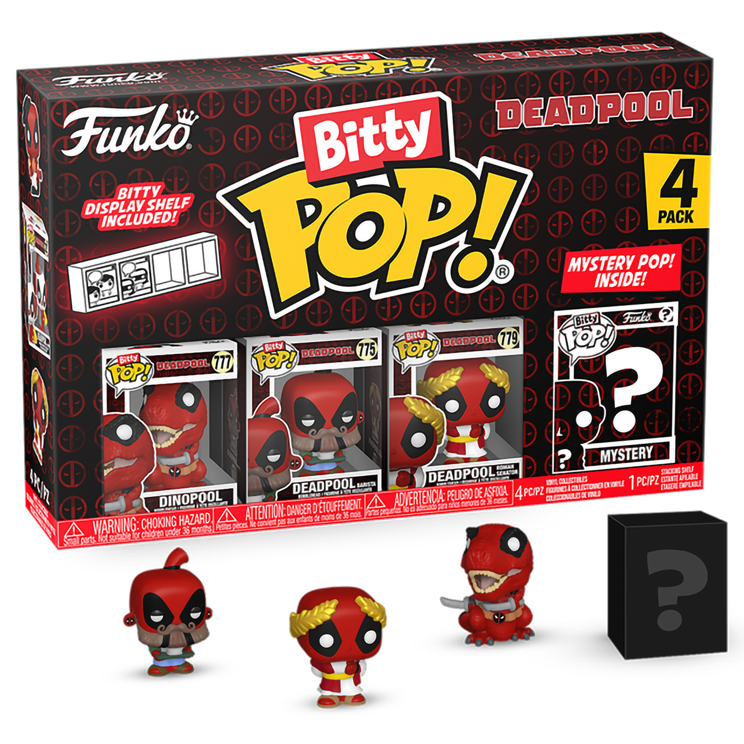 

Фигурка Funko Bitty POP! Deadpool Dinopool+Barista+Roman Senator+Mystery 84961, 84961