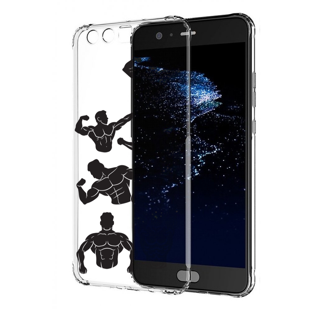 

Чехол бампер MyPads Атлет мужской для Huawei P10 Plus противоуда, Прозрачный, Tocco