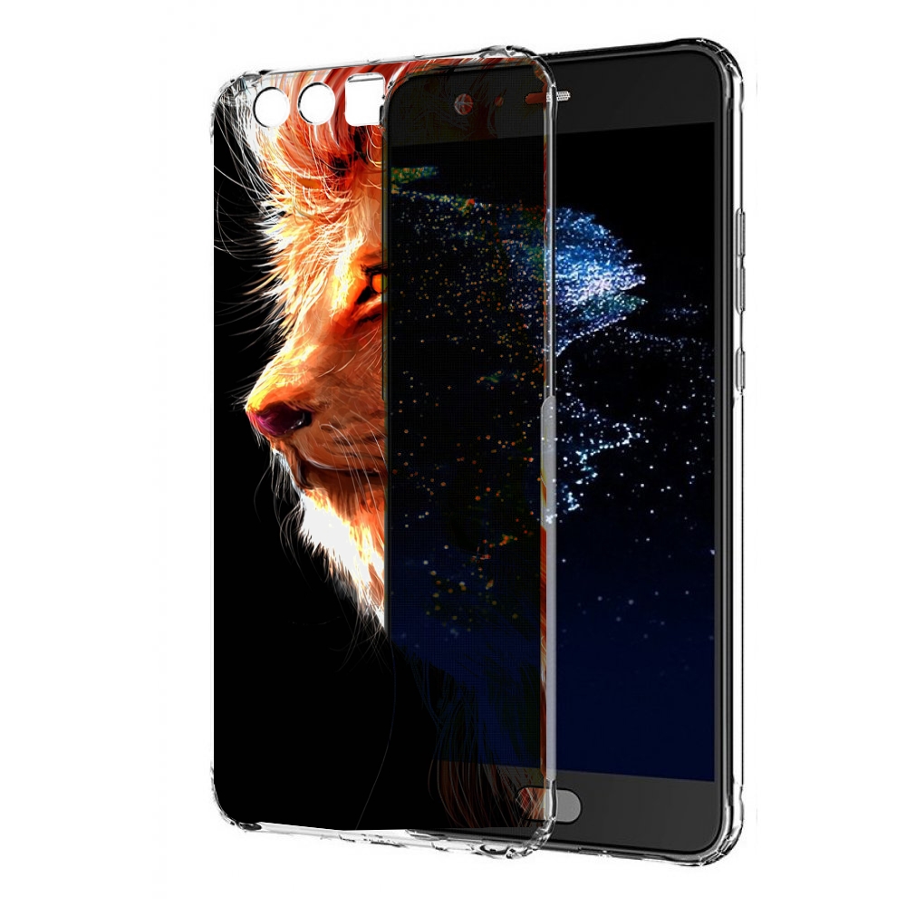 

Чехол бампер MyPads Арт-рисунок-льва мужской для Huawei P10 Plus, Прозрачный, Tocco
