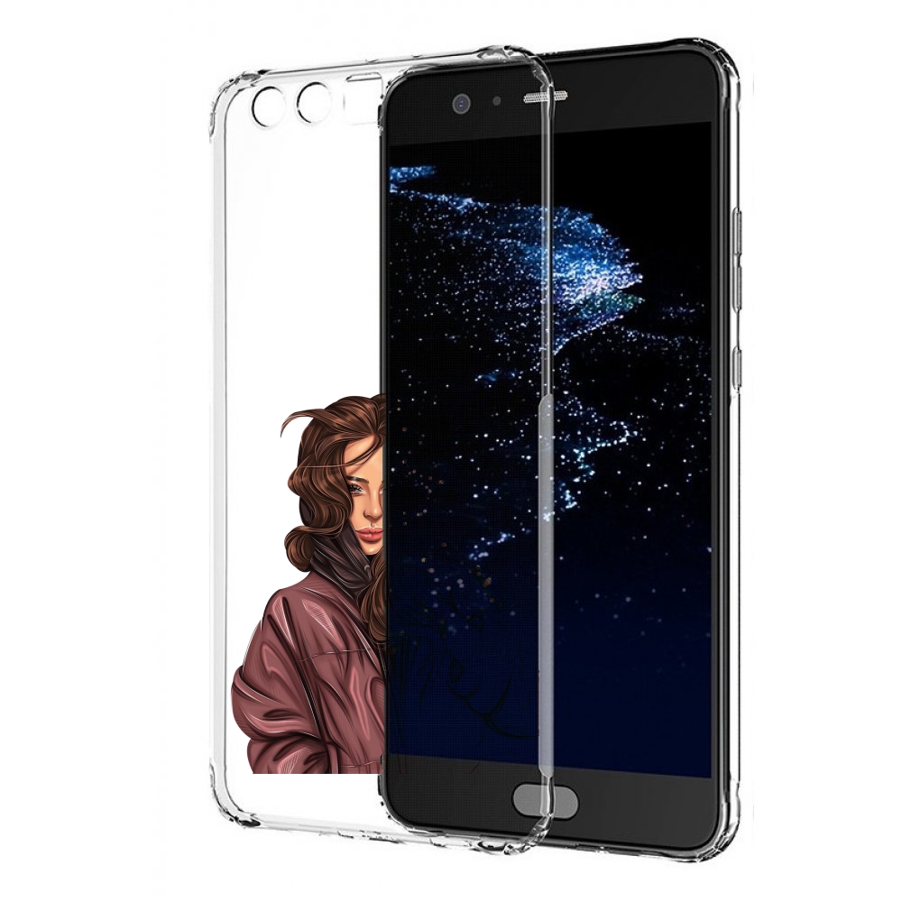 

Чехол бампер MyPads Арт-рисунок-девушки для Huawei P10 Plus прот, Прозрачный, Tocco
