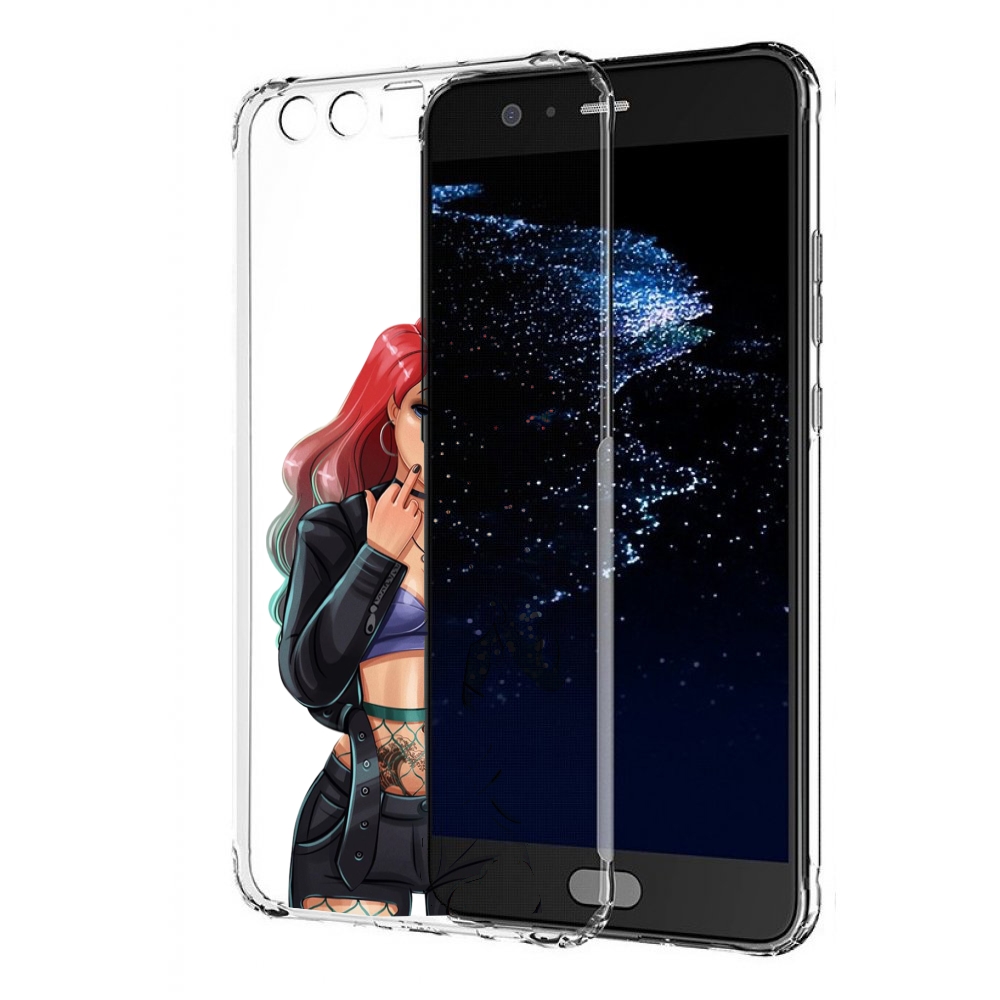 

Чехол бампер MyPads Ариэль-русалочка-готика для Huawei P10 Plus, Прозрачный, Tocco