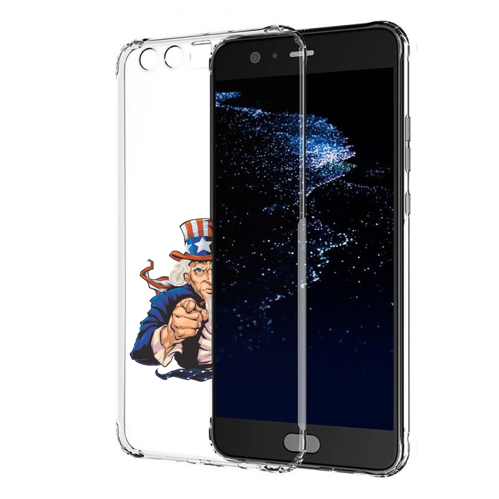 

Чехол бампер MyPads Американский-дед для Huawei P10 Plus противо, Прозрачный, Tocco