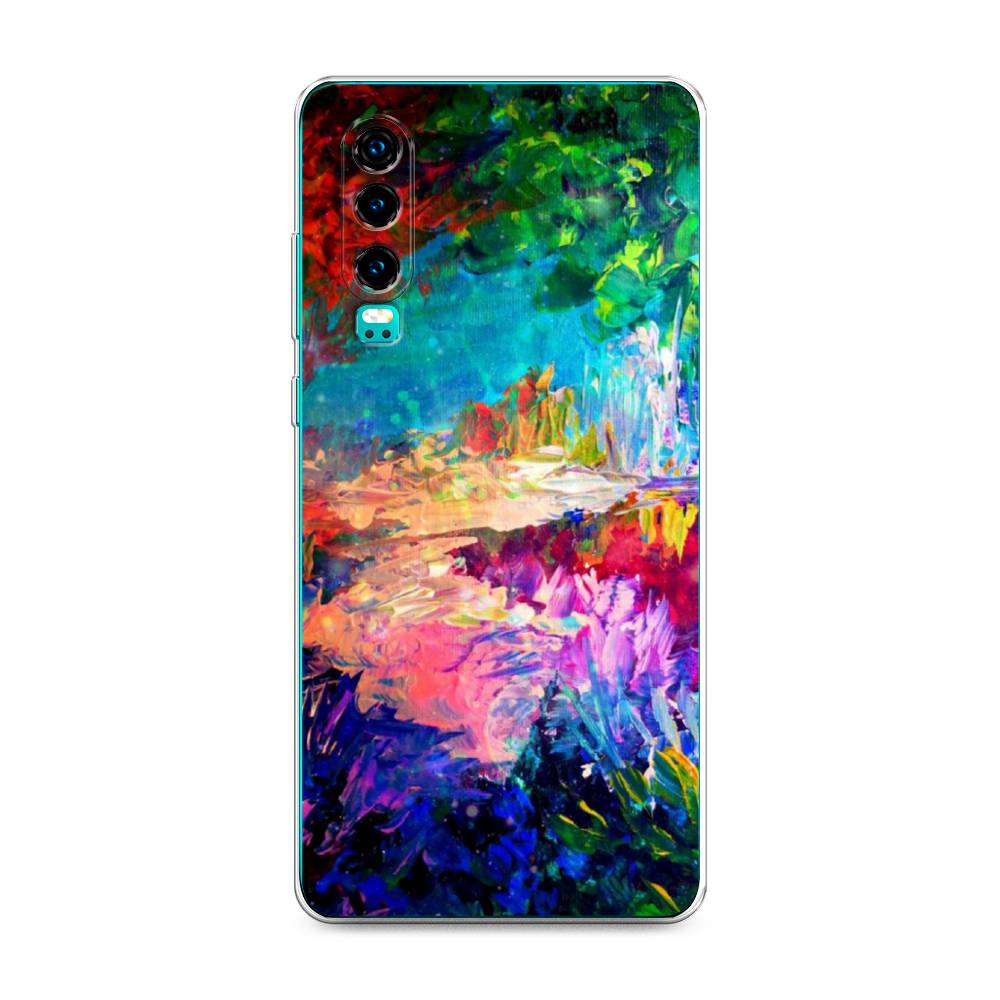 

Чехол на Huawei P30 "Лес-гуашь", Синий;розовый;зеленый, 68550-4