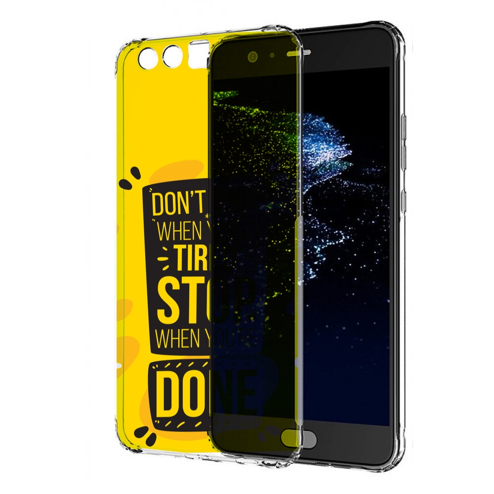 

Чехол бампер MyPads yellow-done для Huawei P10 Plus противоударный, Прозрачный, Tocco