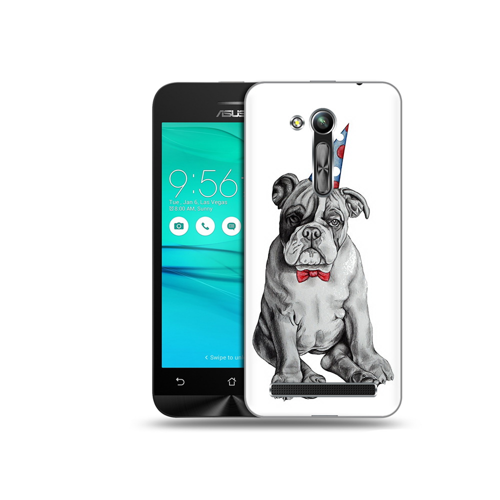 

Чехол MyPads Tocco для Asus ZenFone Go (ZB452KG) праздничный щенок, Прозрачный, Tocco