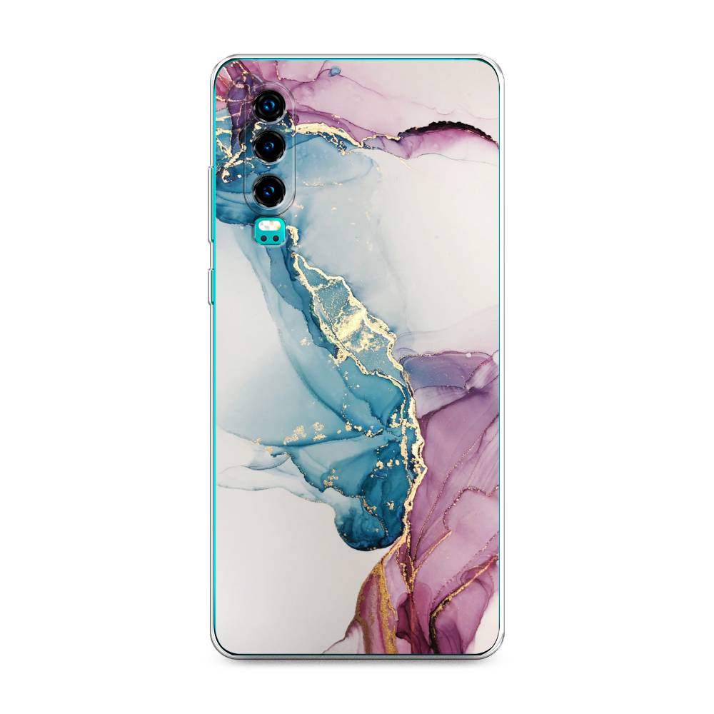 

Чехол на Huawei P30 "Розовые разводы рисунок", 68550-3