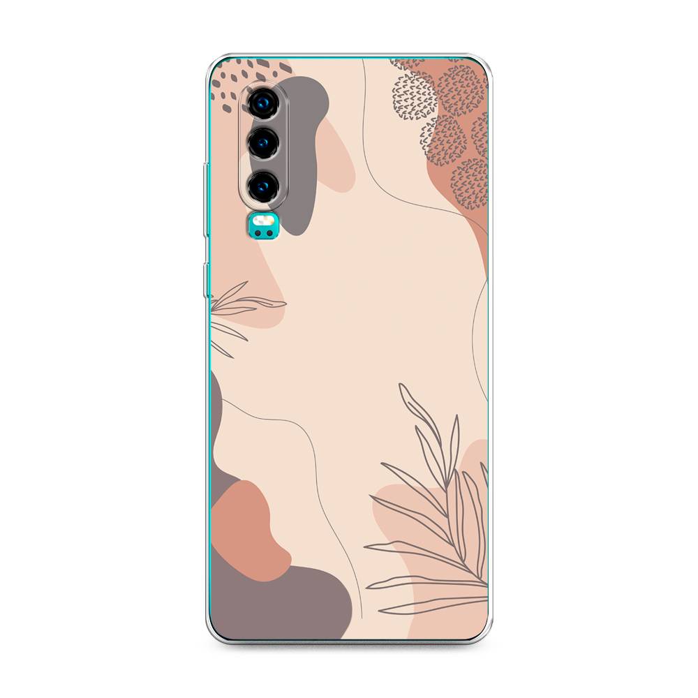 

Чехол на Huawei P30 "Нюдовые тона", Коричневый;серый, 68550-4