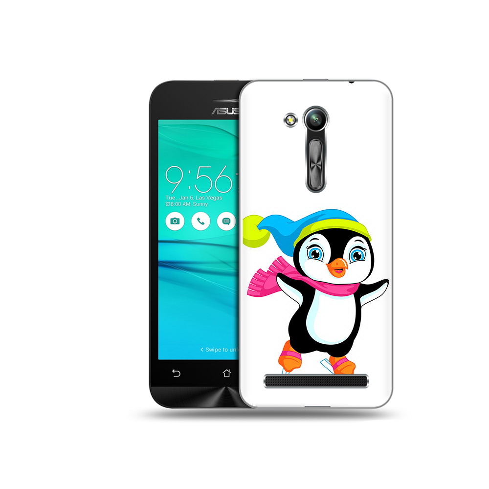 

Чехол MyPads Tocco для Asus ZenFone Go (ZB452KG) пингвин на коньках, Прозрачный, Tocco