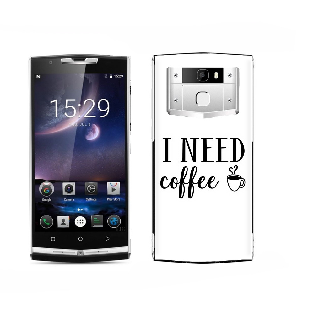 

Чехол MyPads Tocco для Oukitel K15 Plus Мне нужен кофе, Прозрачный, Tocco