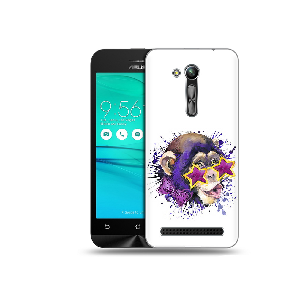 

Чехол MyPads Tocco для Asus ZenFone Go (ZB452KG) обезьяна в очках, Прозрачный, Tocco