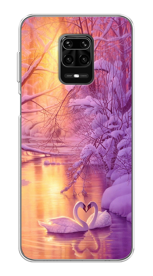 

Чехол на Xiaomi Redmi Note 9 Pro/9S "Зима 1", Фиолетовый;желтый, 38050-2