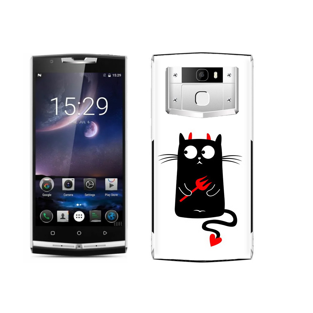 

Чехол MyPads Tocco для Oukitel K10000 Pro Кот демон, Прозрачный, Tocco