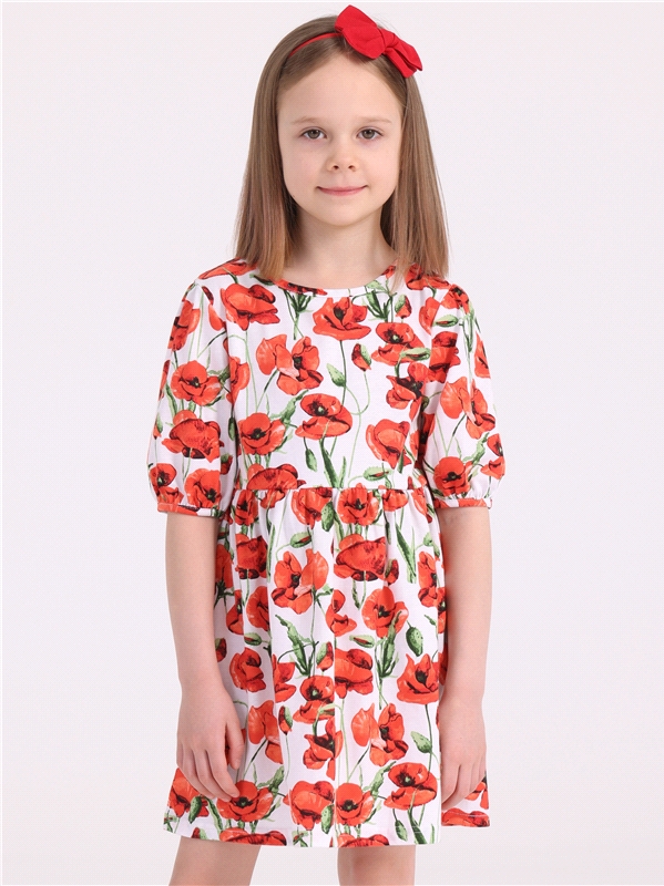 

Платье детское Апрель П259001н100Р2, крупные маки на белом, 116, Красный, п259001н100Р1