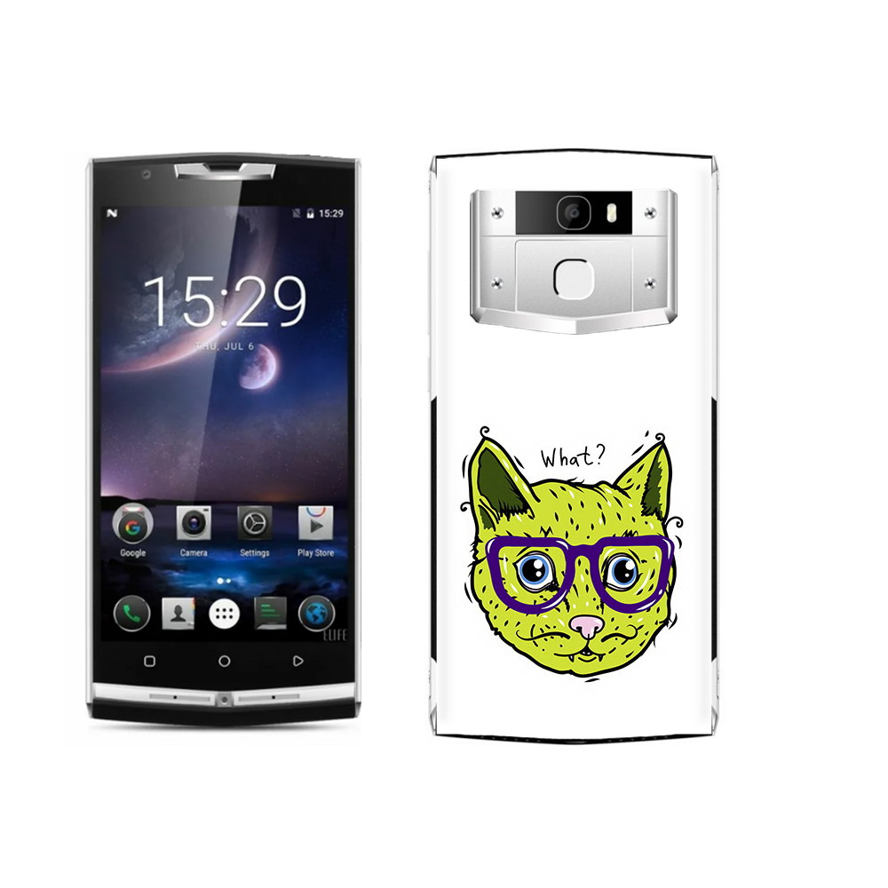 

Чехол MyPads Tocco для Oukitel K10000 Pro Зеленый кот, Прозрачный, Tocco
