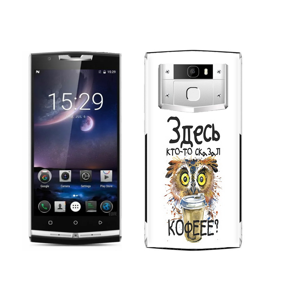 

Чехол MyPads Tocco для Oukitel K10000 Pro Здесь кто то сказал кофе, Прозрачный, Tocco