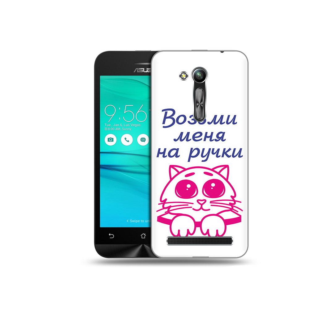

Чехол MyPads Tocco для Asus ZenFone Go (ZB452KG) мяу, Прозрачный, Tocco