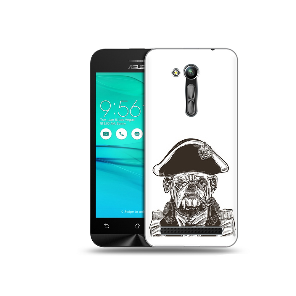 

Чехол MyPads Tocco для Asus ZenFone Go (ZB452KG) мопс генерал, Прозрачный, Tocco