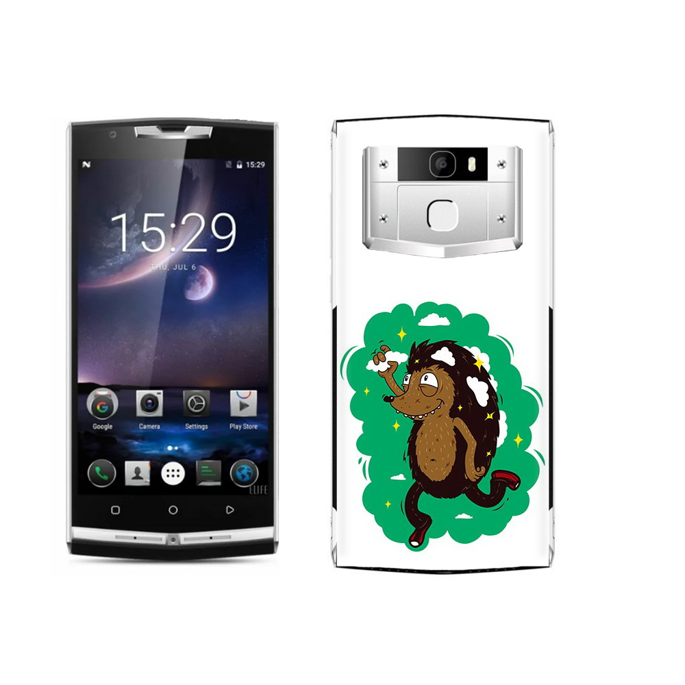 

Чехол MyPads Tocco для Oukitel K10000 Pro Ежик в облаках, Прозрачный, Tocco
