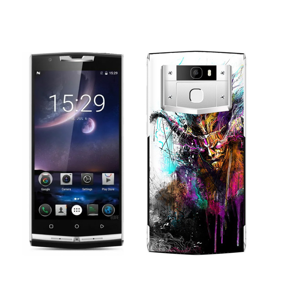 

Чехол MyPads Tocco для Oukitel K10000 Pro яркий дьявол, Прозрачный, Tocco