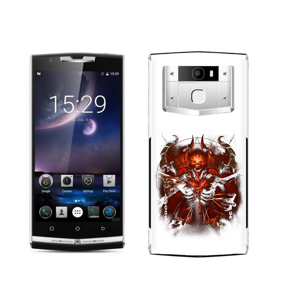 

Чехол MyPads Tocco для Oukitel K10000 Pro яркий демон, Прозрачный, Tocco