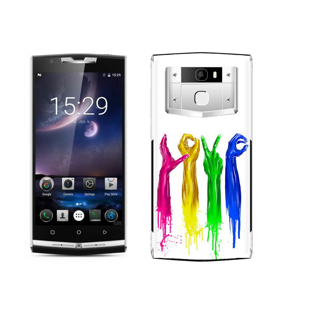 

Чехол MyPads Tocco для Oukitel K10000 Pro яркие руки love, Прозрачный, Tocco