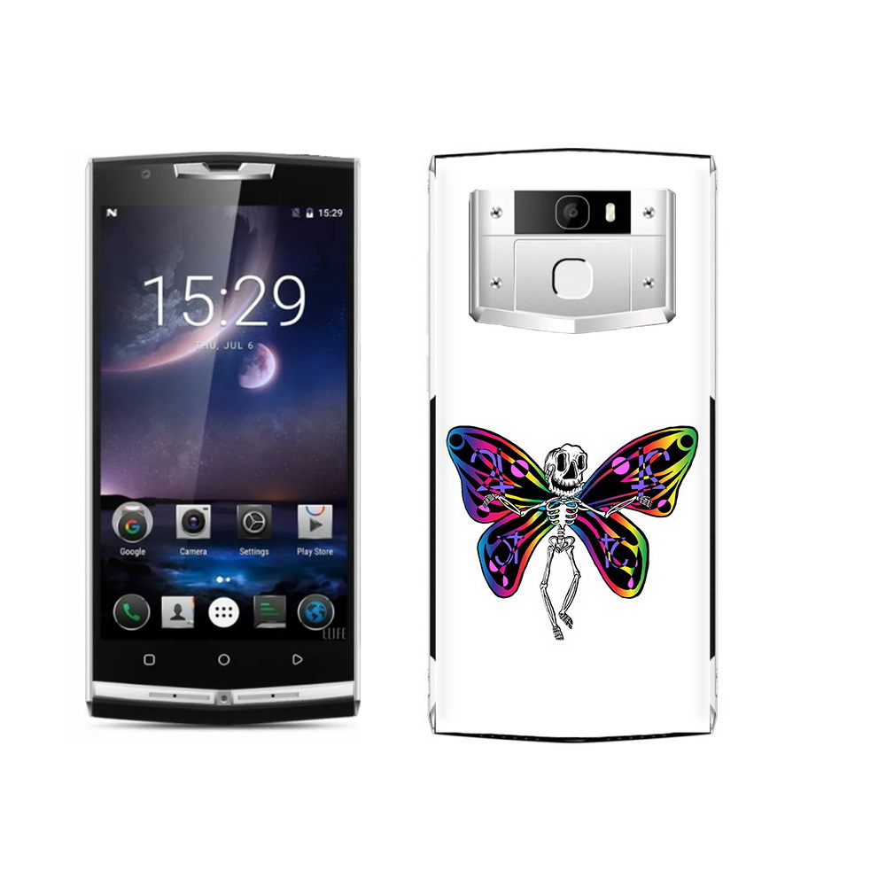 

Чехол MyPads Tocco для Oukitel K10000 Pro эффект бабочки, Прозрачный, Tocco