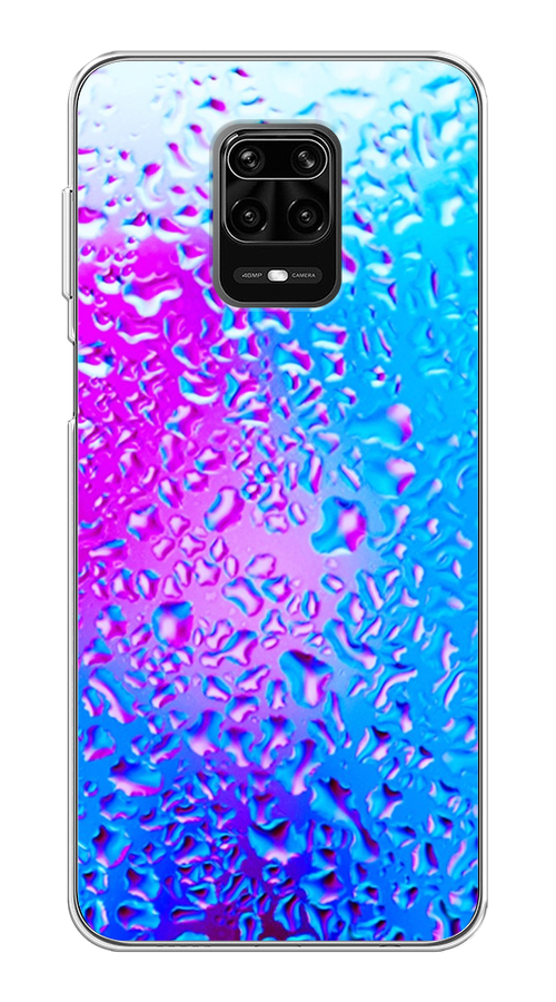 

Чехол на Xiaomi Redmi Note 9 Pro/9S "Капли на стекле", Голубой;розовый, 38050-3