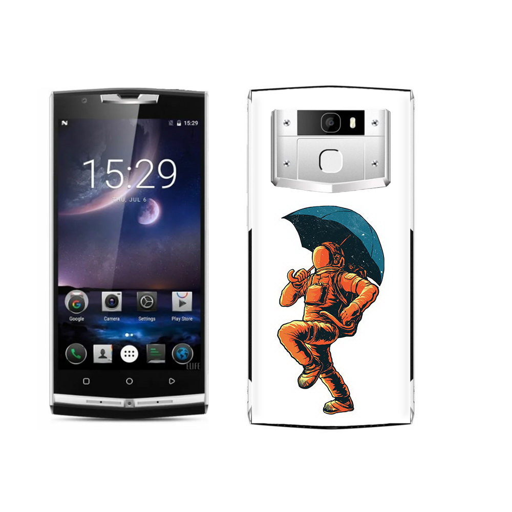 

Чехол MyPads Tocco для Oukitel K10000 Pro шагающий космонавт с зонтом, Прозрачный, Tocco