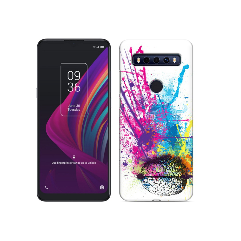 

Чехол MyPads Tocco для TCL 10 SE яркий красочный мозг, Прозрачный, Tocco