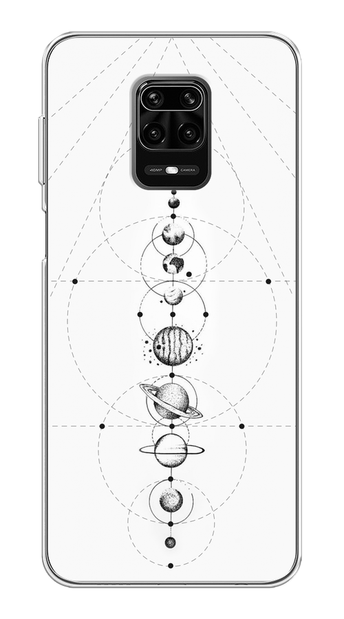 

Чехол на Xiaomi Redmi Note 9 Pro/9S "Парад планет", Серый, 38050-2