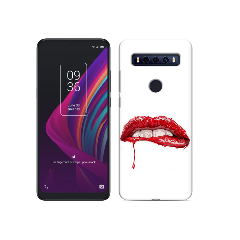 

Чехол MyPads Tocco для TCL 10 SE яркие красные губы, Прозрачный, Tocco