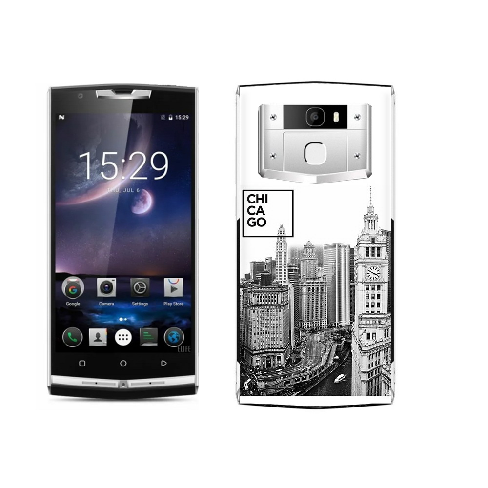 

Чехол MyPads Tocco для Oukitel K10000 Pro черно белый чикаго, Прозрачный, Tocco