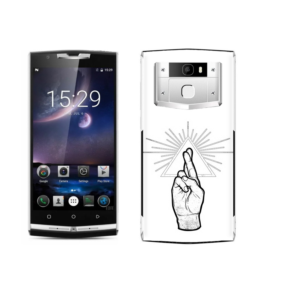 

Чехол MyPads Tocco для Oukitel K10000 Pro черно белая рука, Прозрачный, Tocco