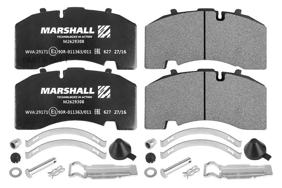 

Колодки дисковые 211x108x30 с уст. комп.\ BPW, KNORR () 1шт MARSHALL M2629308 M2629308