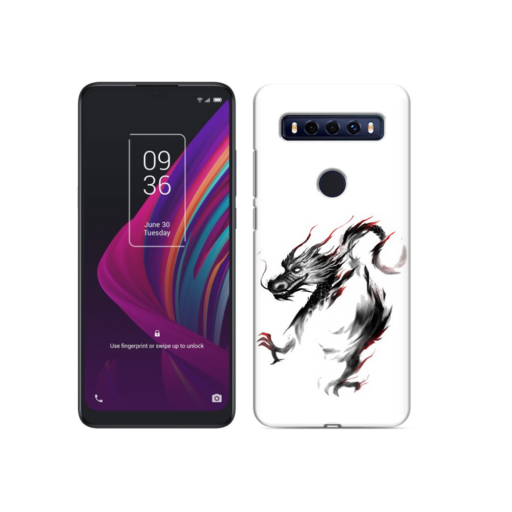 

Чехол MyPads Tocco для TCL 10 SE черный дракон, Прозрачный, Tocco