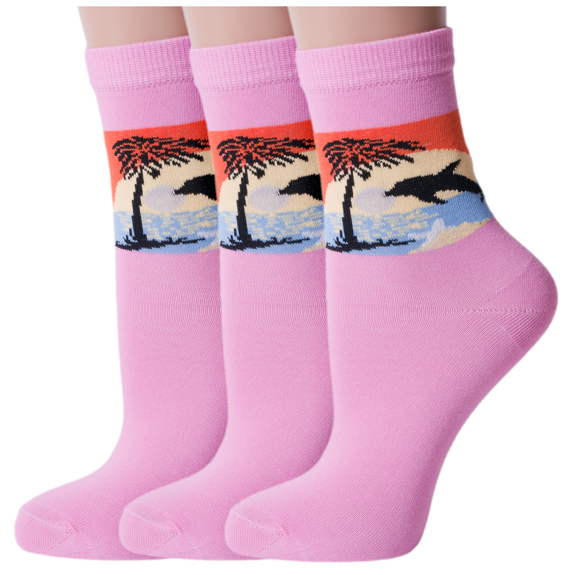Комплект носков женских LorenzLine 3-Д61 розовых 25