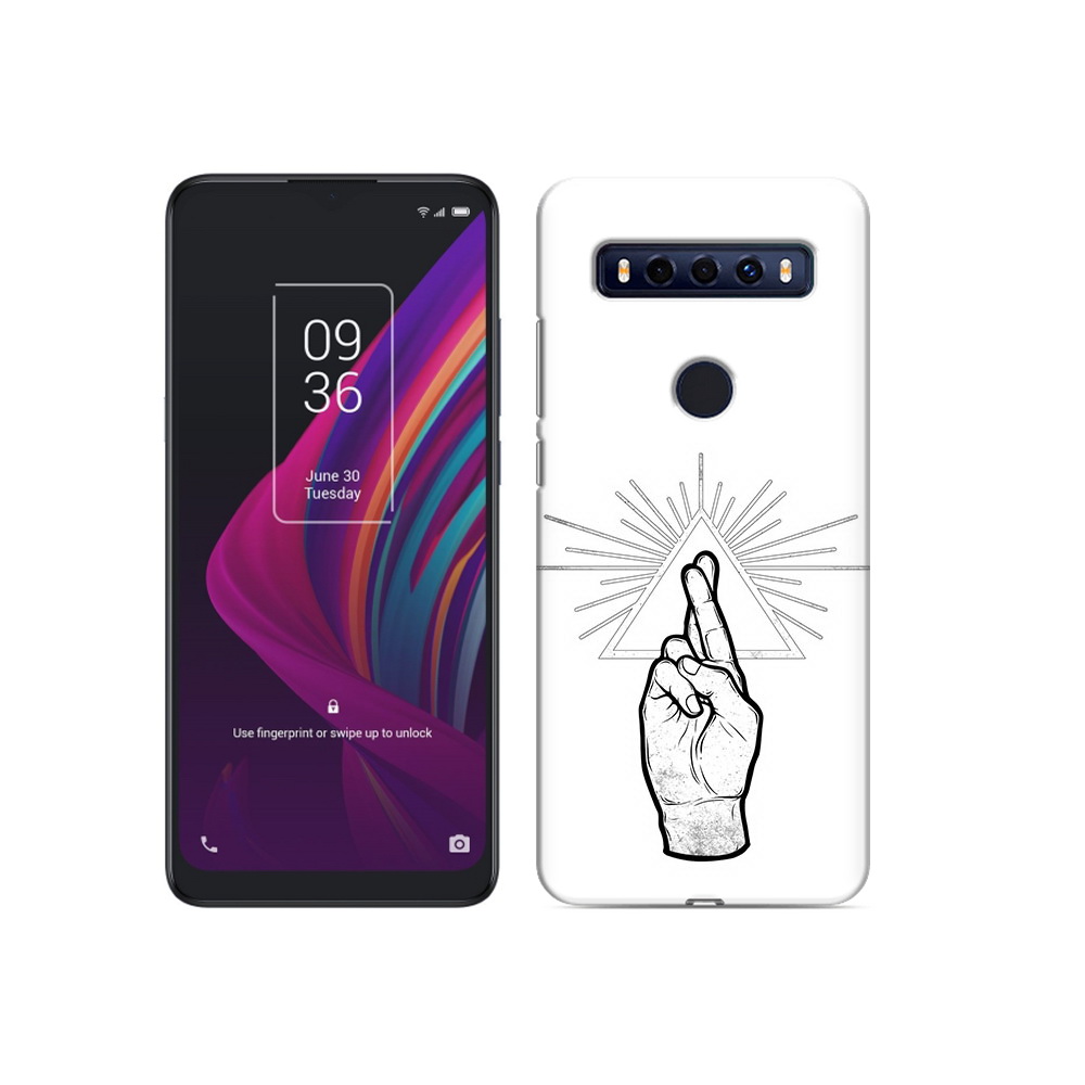 

Чехол MyPads Tocco для TCL 10 SE черно белая рука, Прозрачный, Tocco