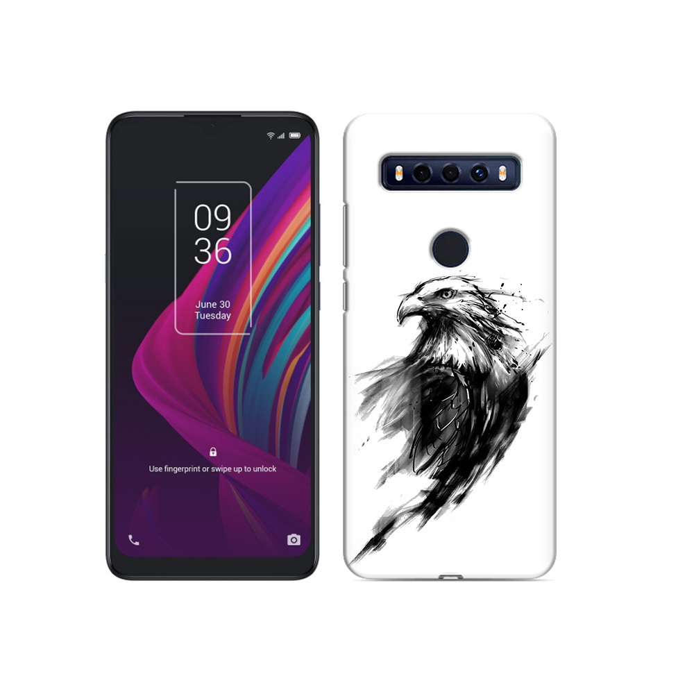 

Чехол MyPads Tocco для TCL 10 SE чб птица, Прозрачный, Tocco