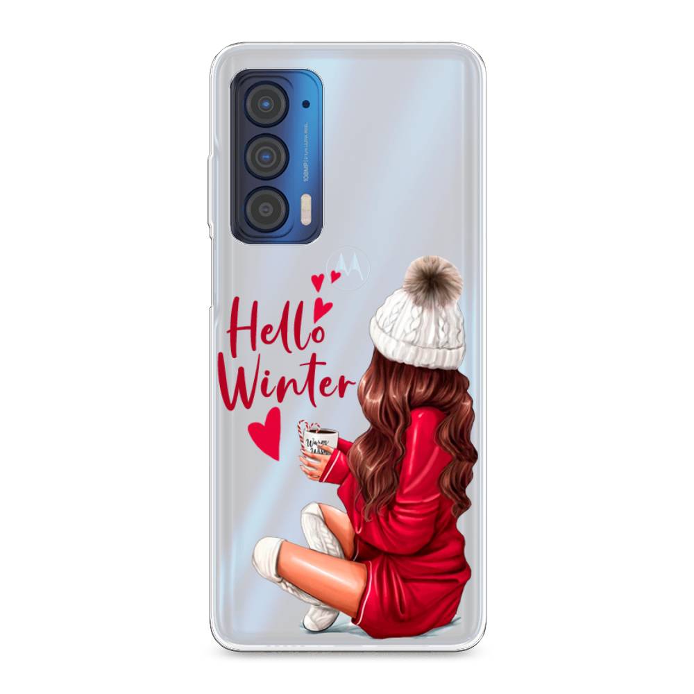 

Чехол для Motorola Edge (2021) "Hello winter", Красный;белый;коричневый, 242950-5