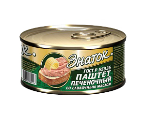 

Паштет печеночный Знаток со сливочным маслом 230 г