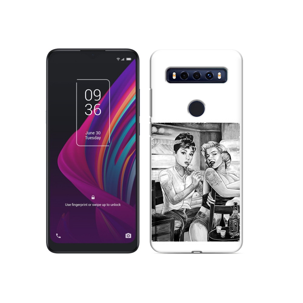 

Чехол MyPads Tocco для TCL 10 SE тату мастер, Прозрачный, Tocco