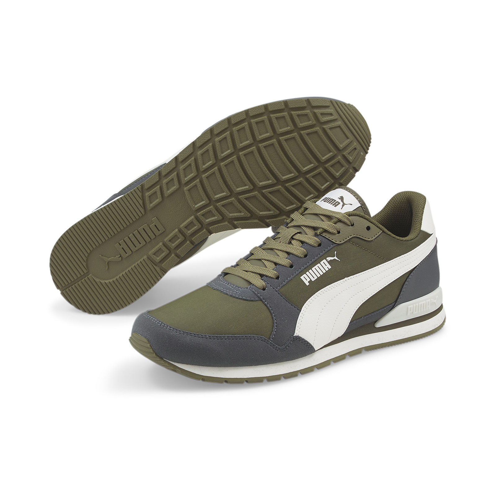 фото Кроссовки мужские puma st runner v3 nl зеленые 8 uk