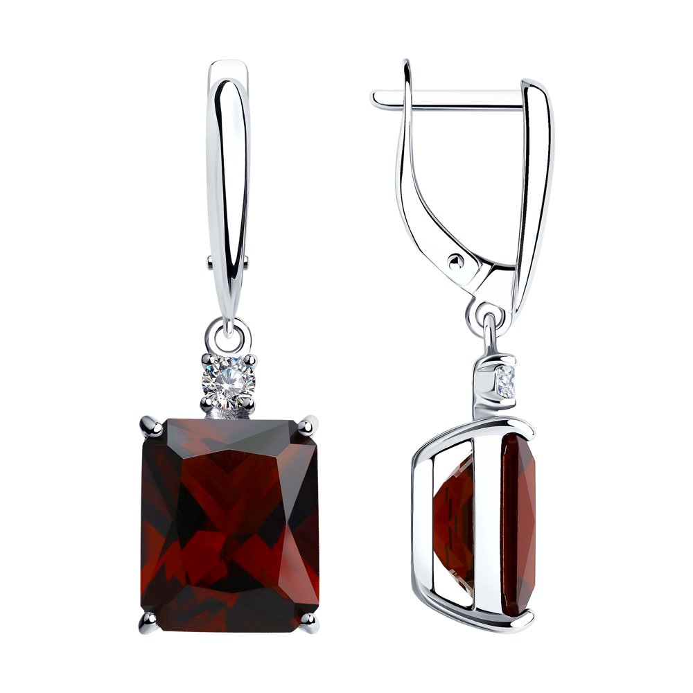 

Серьги подвески из серебра SOKOLOV 92021425, ситалл, 92021425